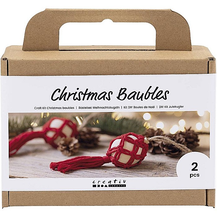 CC KIT CREATIV CRACIUN DECORATIUNI SUSPENDATE CU MACRAME - GLOBURI 977584 [1]