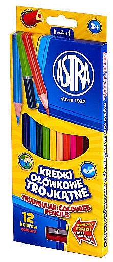 AS CREIOANE COLORATE 12/SET TRIUNGHIULARE + ASCUTITOARE ASTRA 312110002 [1]