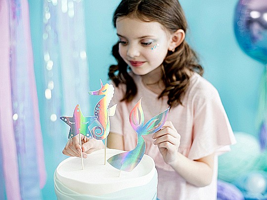 PD DECORATIUNI PENTRU TORT Mermaid, iridescent, 24.5cm 3/set KPT47-017 [3]