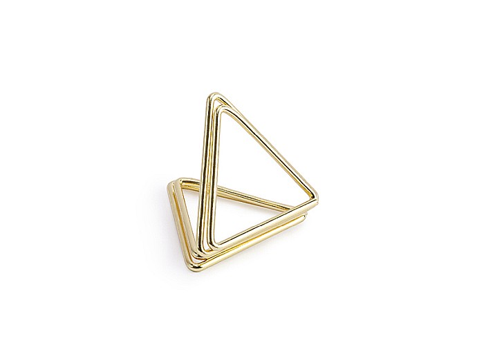 PD SUPORT NUMERE MASA, Place card holders Triangles, gold, 2.3 cm 10/SET PCH3-2-019 [1]