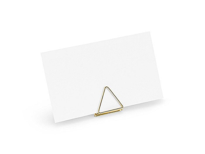 PD SUPORT NUMERE MASA, Place card holders Triangles, gold, 2.3 cm 10/SET PCH3-2-019 [2]