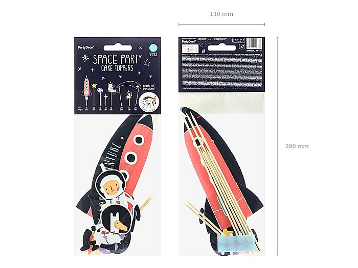 PD DECORATIUNI PENTRU TORT Space, 9.5-24.5cm 7/set KPT37 [5]