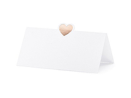 PD CARTI VIZITA MASA Place Cards Heart, rose gold, 10 x 5 cm 10/SET WS10-019R [1]