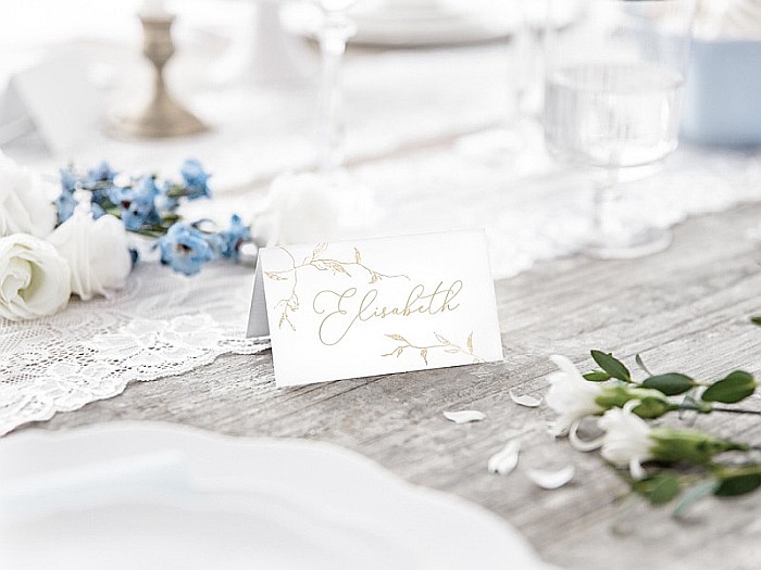 PD CARTI VIZITA MASA Place Cards Branches, gold, 9.5 x 5.5 cm 10/SET WS9-019ME [2]