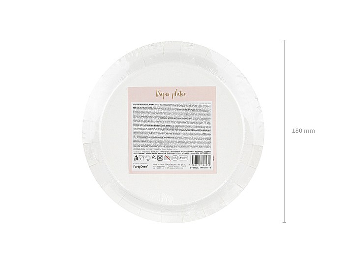 PD FARFURII CARTON Polka Dots, light pink, 18cm 6/set TPP50-081J [4]