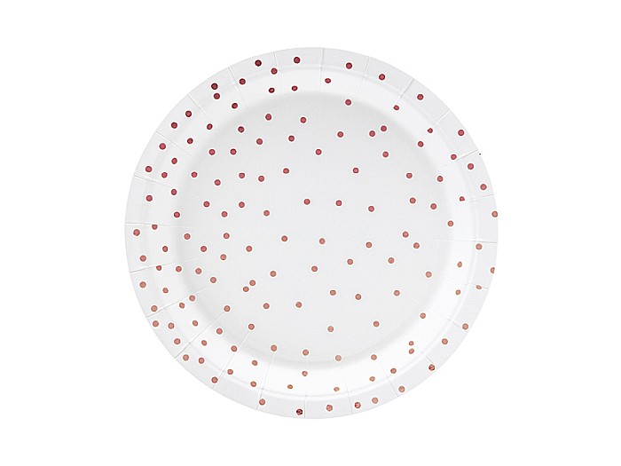 PD FARFURII CARTON Polka Dots, white, 18cm 6/set TPP53-008 [1]