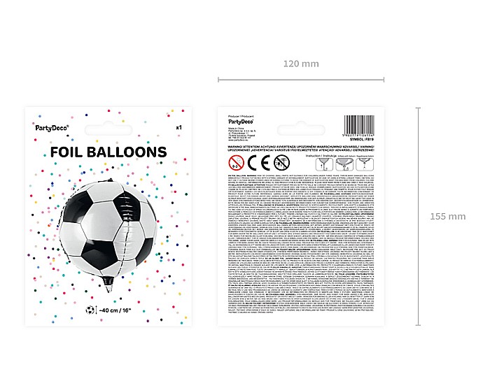 PD BALON FOLIE ALUMINIU Soccer Ball, 40cm FB19 [3]