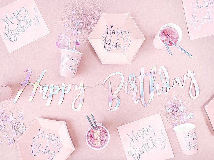 PD BANNER Happy Birthday, iridescent, 16.5x62cm GRL75-017 [7]