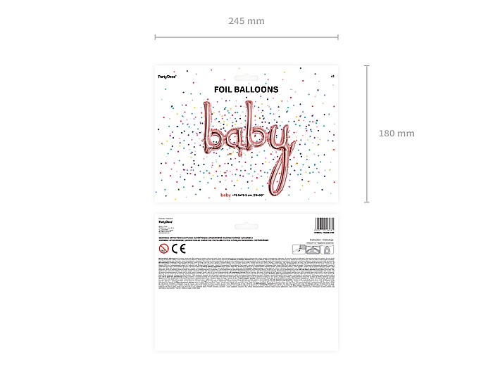 PD BALON FOLIE ALUMINIU Baby, rose gold, 73.5x75.5cm FB42M-019R [5]