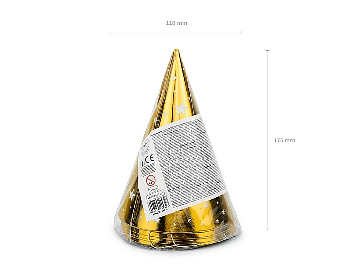 PD COIF, Stars, gold, 16cm 6/set CPP20 [3]