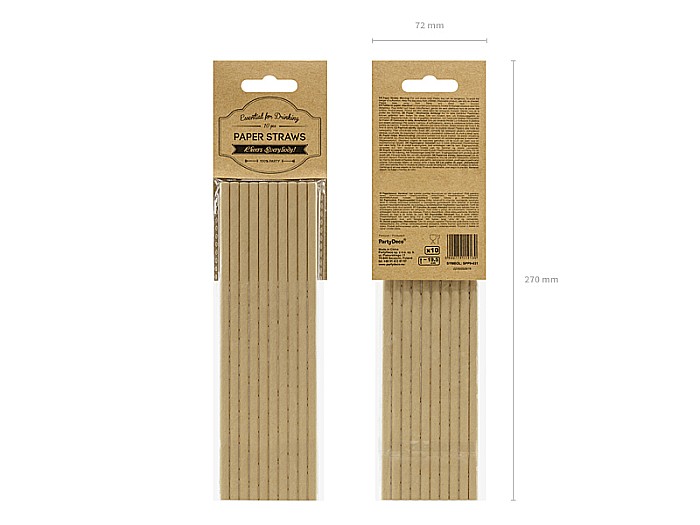 PD PAIE DIN HARTIE PENTRU BAUTURI kraft, 19.5cm 10/set SPP9-031 [3]