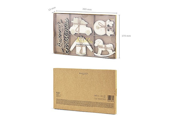 PD DECORATIUNI SUSPENDATE DIN LEMN CU SCLIPICI PENTRU CRACIUN 10/SET ZDD5-100 [8]