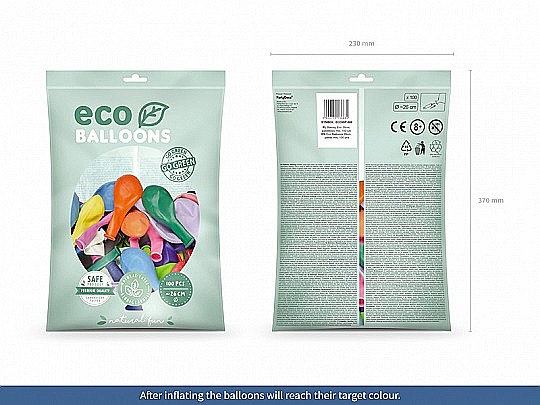 PD BALOANE Eco Balloons 26cm,  pastel mix 100/SET ECO26P-000 [2]