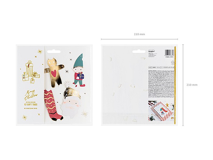 PD ETICHETE CADOU, Gift tags Santa, mix 12/SET ZDZ18 [5]