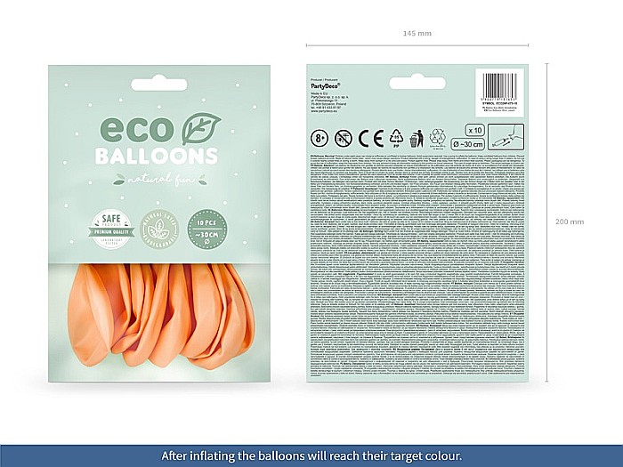 PD BALOANE Eco Balloons 26cm, pastel peach 10/SET ECO26P-075-10 [7]