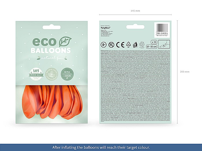 PD BALOANE Eco Balloons 26cm, pastel orange 10/SET ECO26P-005-10 [2]