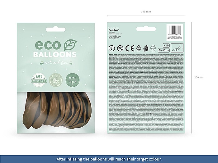 PD BALOANE Eco Balloons 26cm, pastel chocolate 10/SET ECO26P-032C-10 [2]