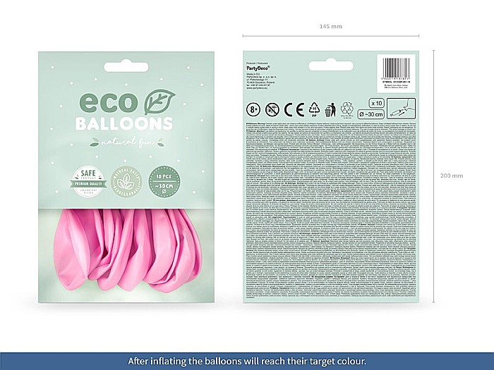 PD BALOANE Eco Balloons 26cm, pastel pink 10/SET ECO26P-081-10 [8]