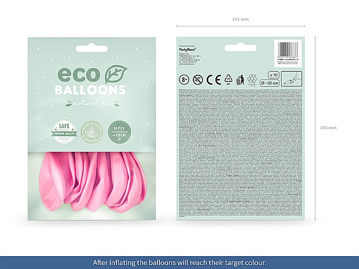 PD BALOANE Eco Balloons 26cm, pastel light pink 10/SET ECO26P-081J-10 [2]