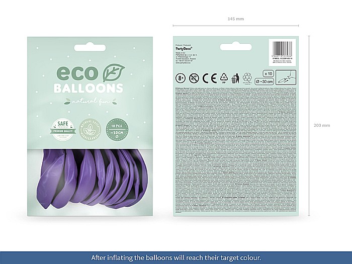PD BALOANE Eco Balloons 26cm, pastel lavender 10/SET ECO26P-002-10 [2]
