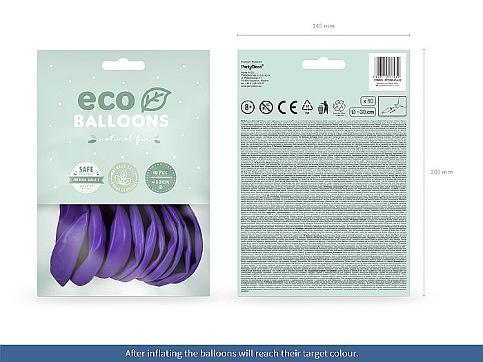 PD BALOANE Eco Balloons 26cm, pastel violet 10/SET ECO26P-014-10 [2]