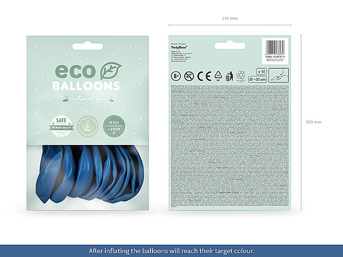 PD BALOANE Eco Balloons 26cm, pastel blue 10/SET ECO26P-001-10 [2]