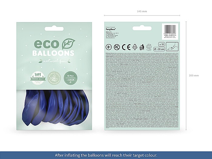 PD BALOANE Eco Balloons 26cm, pastel navy blue 10/SET ECO26P-074-10 [2]