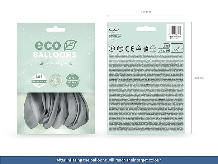 PD BALOANE Eco Balloons 26cm, pastel grey 10/SET ECO26P-091-10 [2]