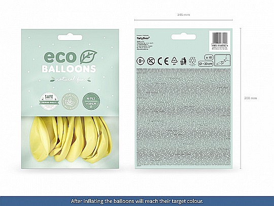 PD BALOANE Eco Balloons 26cm, metallic light yellow 10/SET ECO26M-084J-10 [2]