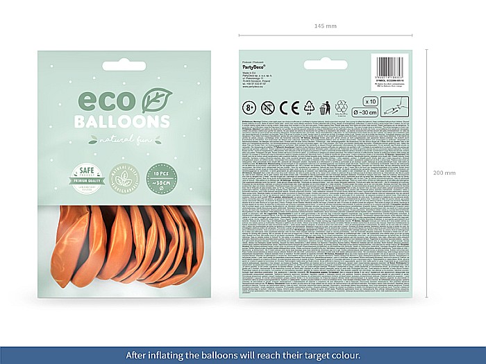 PD BALOANE Eco Balloons 26cm, metallic orange 10/SET ECO26M-005-10 [2]