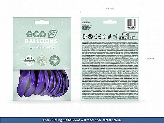 PD BALOANE Eco Balloons 26cm, metallic violet 10/SET ECO26M-014-10 [2]