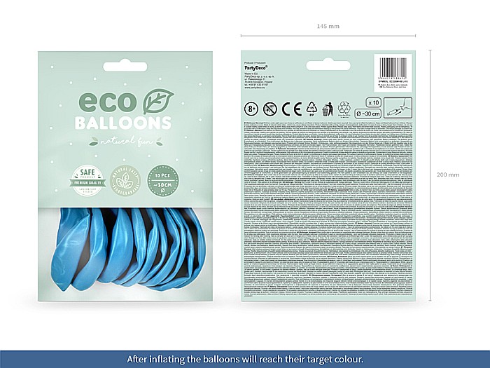 PD BALOANE Eco Balloons 26cm, metallic light blue 10/SET ECO26M-001J-10 [2]