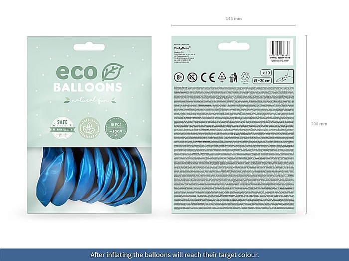 PD BALOANE Eco Balloons 26cm, metallic blue 10/SET ECO26M-001-10 [2]