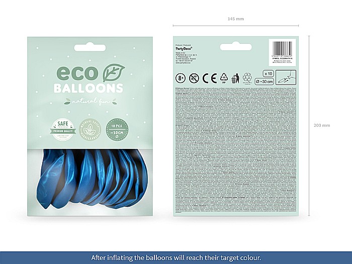 PD BALOANE Eco Balloons 26cm, metallic navy blue 10/SET ECO26M-074-10 [2]