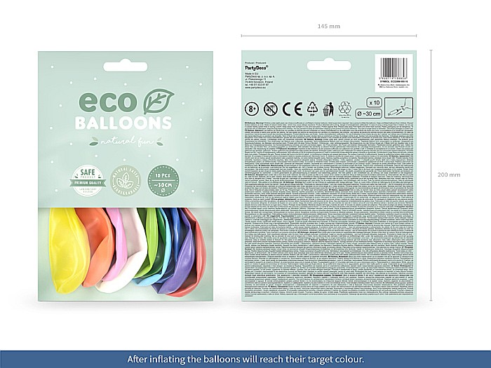 PD BALOANE Eco Balloons 26cm, metallic mix 10/SET ECO26M-000-10 [2]