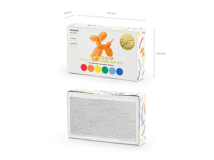 PD KIT MODELARE BALOANE Rainbow balloons 130cm, with pump, mix, 30/SET MBP2P-000 [4]