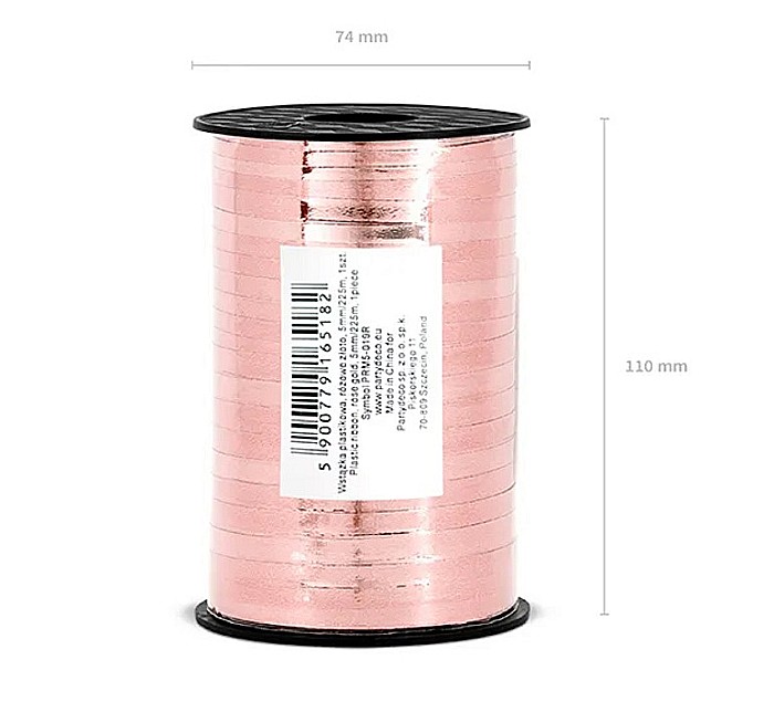 PD RAFIE ribbon, rose gold, 5mm/225m PRM5-019R [2]