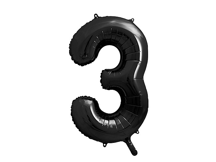 PD BALON FOLIE ALUMINIU Number "3", 86cm, black FB1M-3-010 [1]