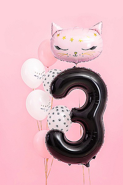 PD BALON FOLIE ALUMINIU Number "3", 86cm, black FB1M-3-010 [4]