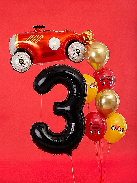 PD BALON FOLIE ALUMINIU Number "3", 86cm, black FB1M-3-010 [5]