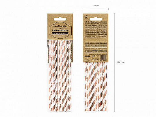 PD PAIE DIN HARTIE PENTRU BAUTURI light rose gold, 19.5cm 10/set SPP1M-019RJ [6]