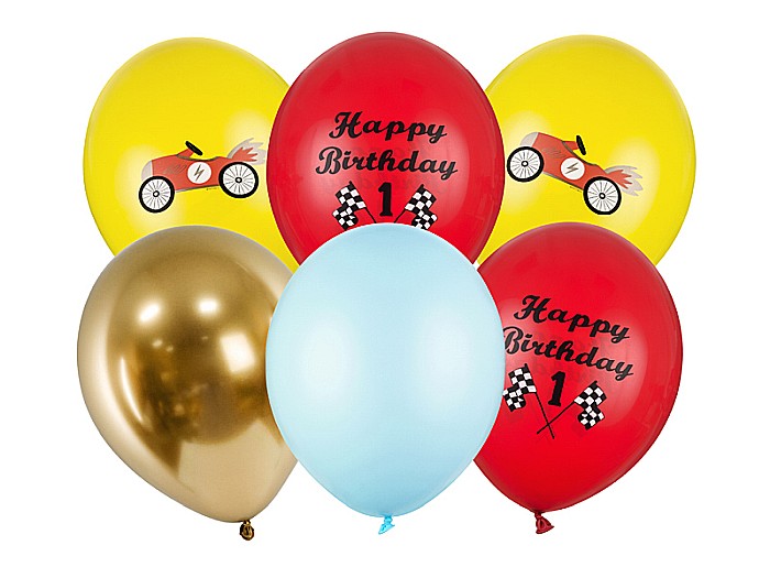 PD BALOANE Balloons 30cm, Happy Birthday, mix of colours 6/SET SB14P-300-000-6 [1]