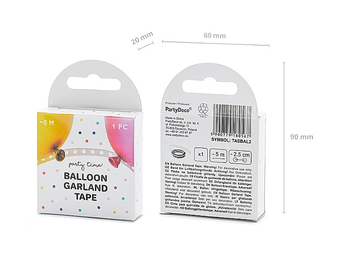 PD BANDA PENTRU BALOANE TIP GHIRLANDA Balloon garland tape, 5m TASBAL2 [5]