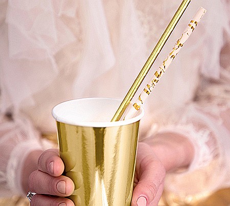 PD PAIE DIN HARTIE PENTRU BAUTURI metallic gold marble,powder pink 19.5cm 10/set SPP13M-081P [3]