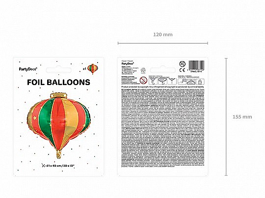 PD BALON FOLIE ALUMINIU  Christmas Bauble, mix, 51x49cm FB116 [3]