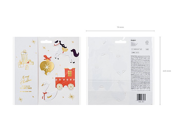 PD ETICHETE CADOU, Christmas, Choo Choo mix, 12/SET ZDZ19 [5]