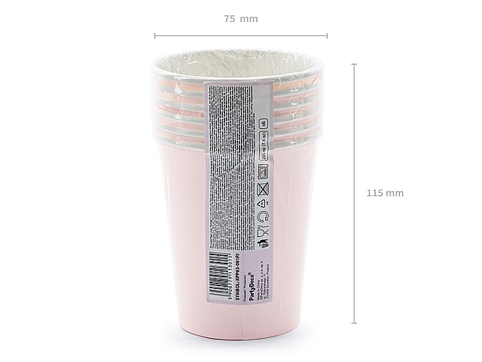 PD PAHARE CARTON Happy B'day!, light powder pink, 220ml 6/SET KPP63-081PJ-EU3 [5]