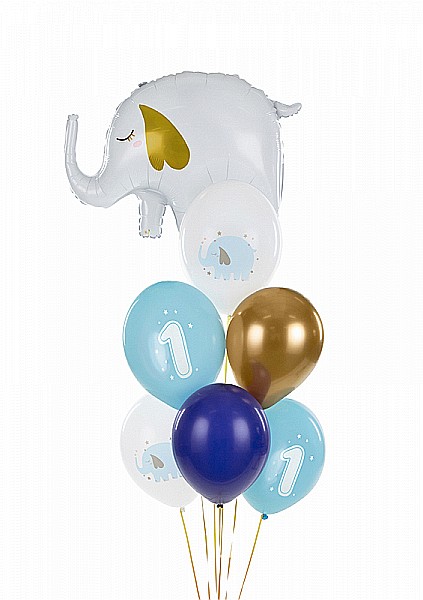 PD BALOANE Balloons 30 cm, One year, Pastel Light Blue 6/set SB14P-322-001J-6 [2]