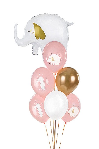 PD BALOANE Balloons 30 cm, One year, Pastel Pale Pink 6/set SB14P-322-081J-6 [2]