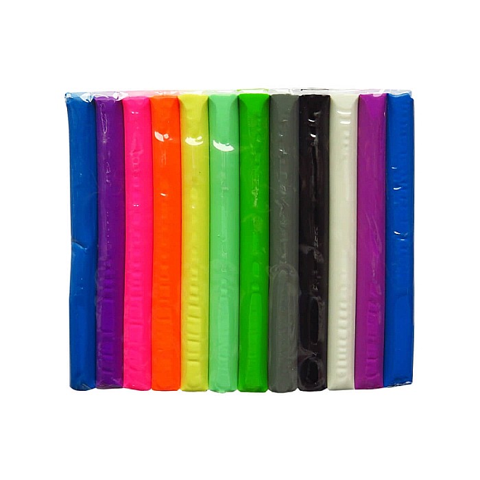 DE PLASTILINA 200GR 24 CULORI KIDEA NEON PMIX24KA [2]